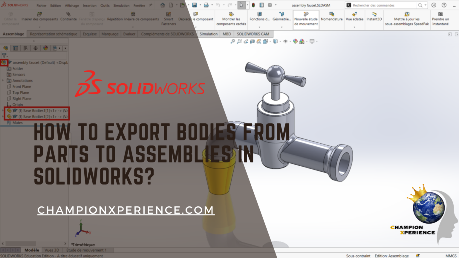 How to Export Bodies from Parts to Assemblies in SOLIDWORKS ...