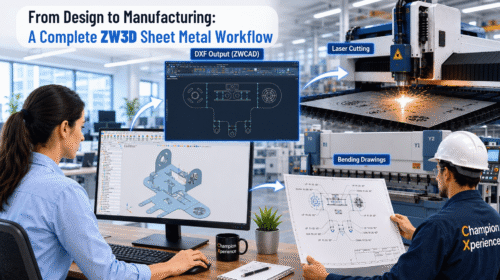 Dalla progettazione alla produzione: un flusso di lavoro completo per la lavorazione della lamiera con ZW3D