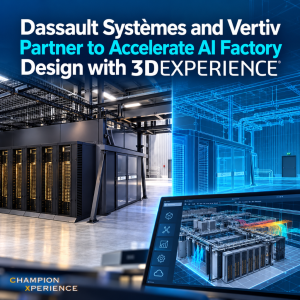 Dassault Systèmes ve Vertiv, 3DEXPERIENCE ile Yapay Zeka Destekli Fabrika Tasarımını Hızlandırmak İçin Ortaklık Kurdu